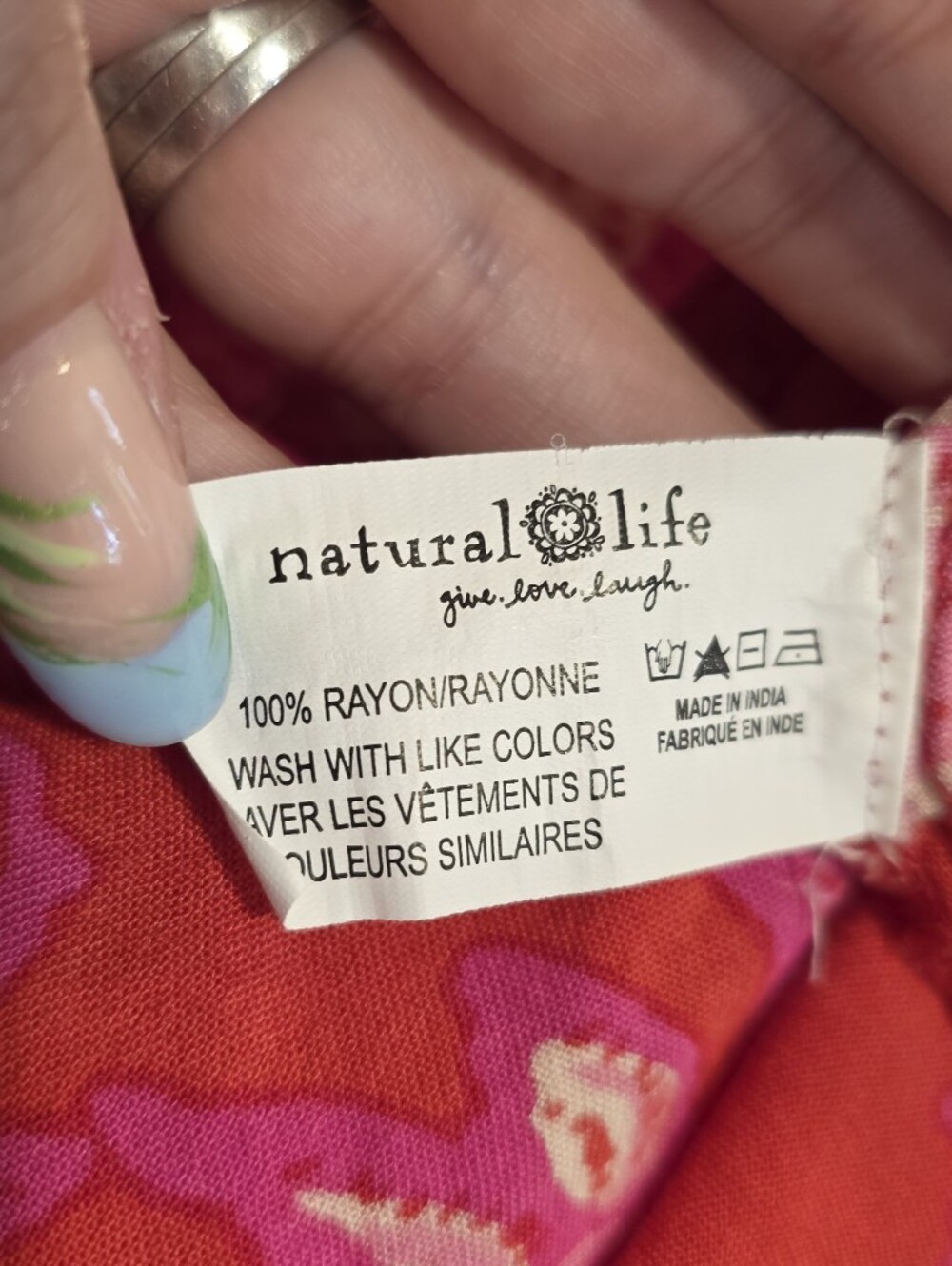 NATURAL LIFE Fuchsia Floral Maxi Dress Large Boho Babe Summer - Picture 12 of 12